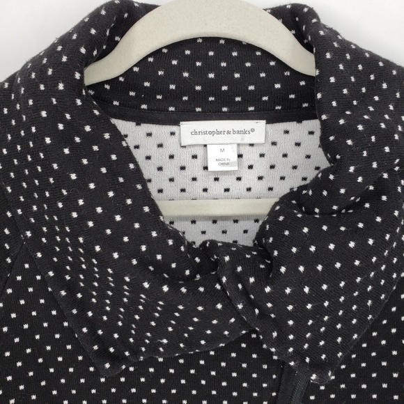 Christopher & Banks Asymmetric Moto Sweater Jacket - Picture 2 of 8